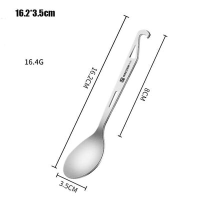 Prenosná titánová lyžica s dlhou rukoväťou, kempingové svetlo, titánový riad, príbory, vidlička, EDC environmentálne vonkajšie piknikové doplnky