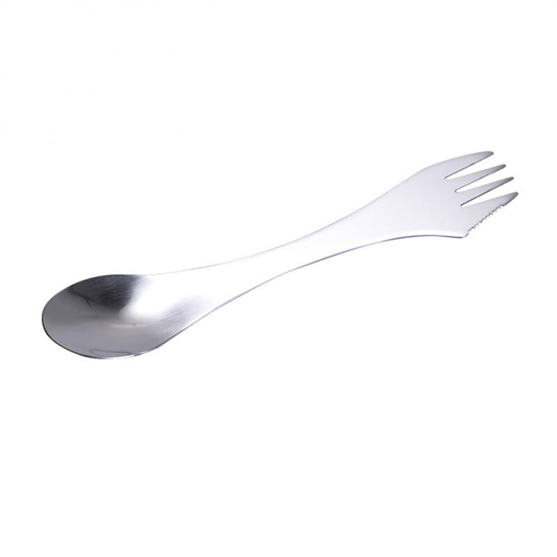 Boundless Voyage Titanium 3 v 1 sada vidličiek a lyžíc Spork Cut, vonkajší dvojúčelový riad, príbory, hrúbka