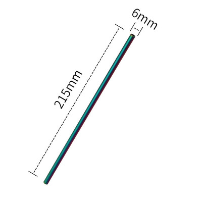 Πολύχρωμα φορητά σκεύη πόσιμου με σωλήνα αναρρόφησης με σιφώνιο από άχυρο από καθαρό τιτάνιο
