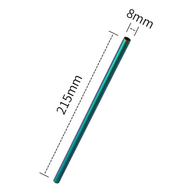 Πολύχρωμα φορητά σκεύη πόσιμου με σωλήνα αναρρόφησης με σιφώνιο από άχυρο από καθαρό τιτάνιο