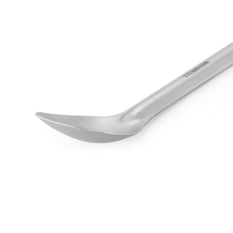 TOMSHOO titanijska žlica s dugom drškom, vanjska prijenosna žlica za večeru, pribor za jelo, kampiranje, ruksak, piknik, ultralaka 15 g