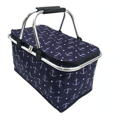 Coș de depozitare izolație pentru picnic în aer liber mașină Oxford Cutie frigorifică de livrare a alimentelor Coș de cumpărături pliabil Cutie de depozitare pentru portbagaj
