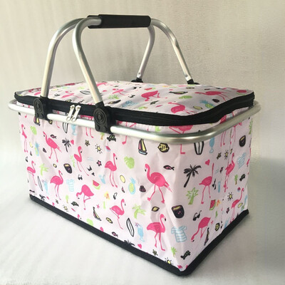 Coș de depozitare izolație pentru picnic în aer liber mașină Oxford Cutie frigorifică de livrare a alimentelor Coș de cumpărături pliabil Cutie de depozitare pentru portbagaj