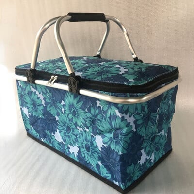 Coș de depozitare izolație pentru picnic în aer liber mașină Oxford Cutie frigorifică de livrare a alimentelor Coș de cumpărături pliabil Cutie de depozitare pentru portbagaj