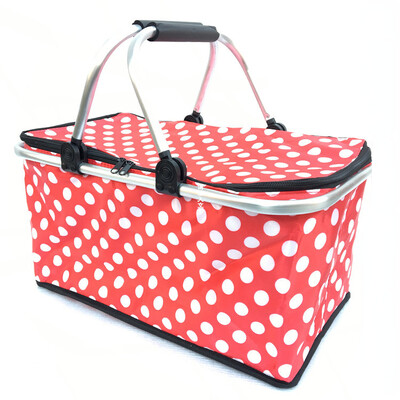 Coș de depozitare izolație pentru picnic în aer liber mașină Oxford Cutie frigorifică de livrare a alimentelor Coș de cumpărături pliabil Cutie de depozitare pentru portbagaj