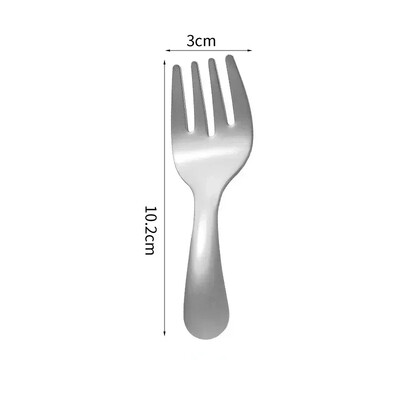 3PC mini prijenosna vanjska žlica vilica posuđe za kampiranje set pribora za jelo od nehrđajućeg čelika za planinarenje kampiranje na otvorenom potrepštine za kuhanje