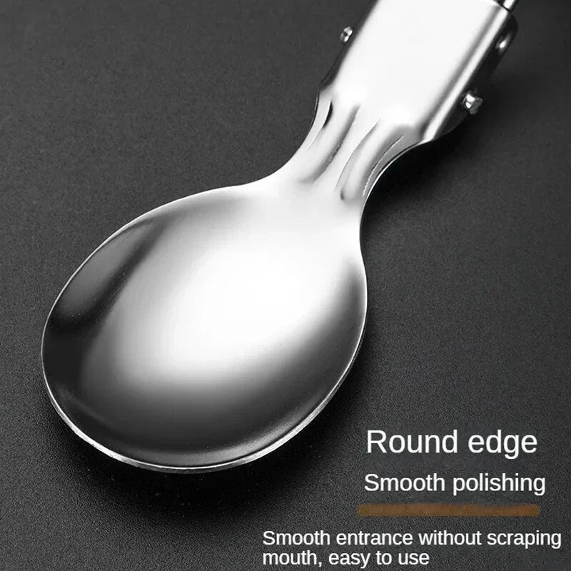 3PC mini prijenosna vanjska žlica vilica posuđe za kampiranje set pribora za jelo od nehrđajućeg čelika za planinarenje kampiranje na otvorenom potrepštine za kuhanje
