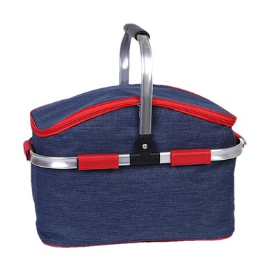 kempingo ledas Aušintuvo krepšelis 30L Izoliacija Pikniko krepšelis Sulankstomas iškylų krepšys Nešiojamas Oksfordo medžiaginis iškylos krepšys kempingo bakalėjos parduotuvėms