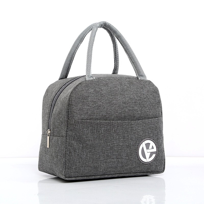 1vnt Nešiojamas šviežias šaldymo krepšys moterims, vandeniui atsparus nailoninis užtrauktukas, terminis Oksfordo pietų iškylų krepšys, laikymo dėžutė, nešiojamas maisto rankinės