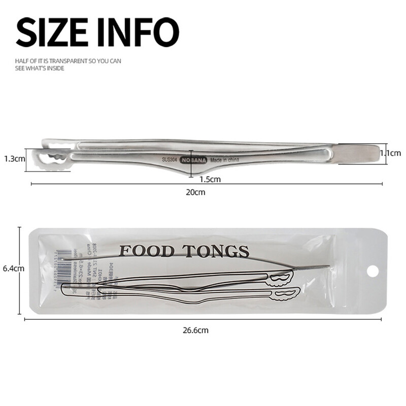 Mini Camping BBQ Clip Nerūsējošā tērauda virtuve Liellopu gaļas pārtikas knaibles Īpaši viegli karstumizturīgi atkārtoti lietojami kempinga trauki grilēšanas piknikam