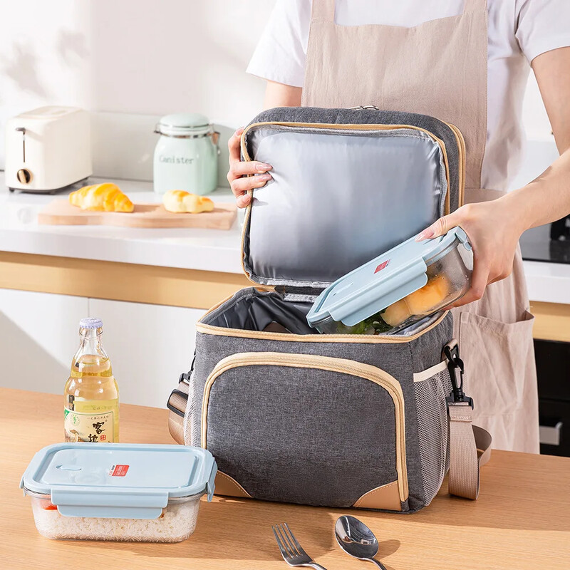 Nova podebljana izolacijska torba za piknik na otvorenom, izolacija za led, dvoslojna vodootporna uredska torba za ručak