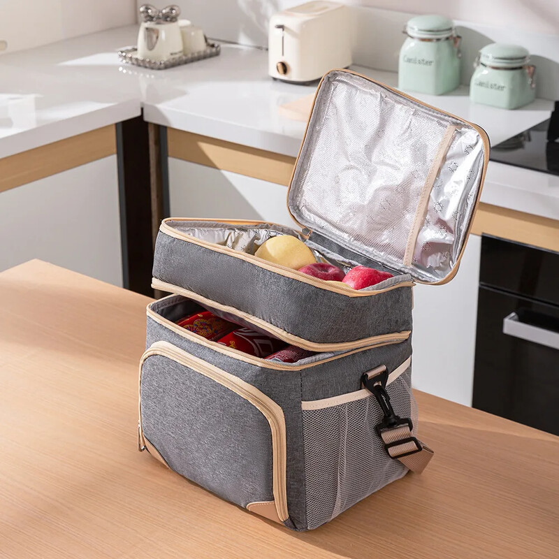 Nova podebljana izolacijska torba za piknik na otvorenom, izolacija za led, dvoslojna vodootporna uredska torba za ručak