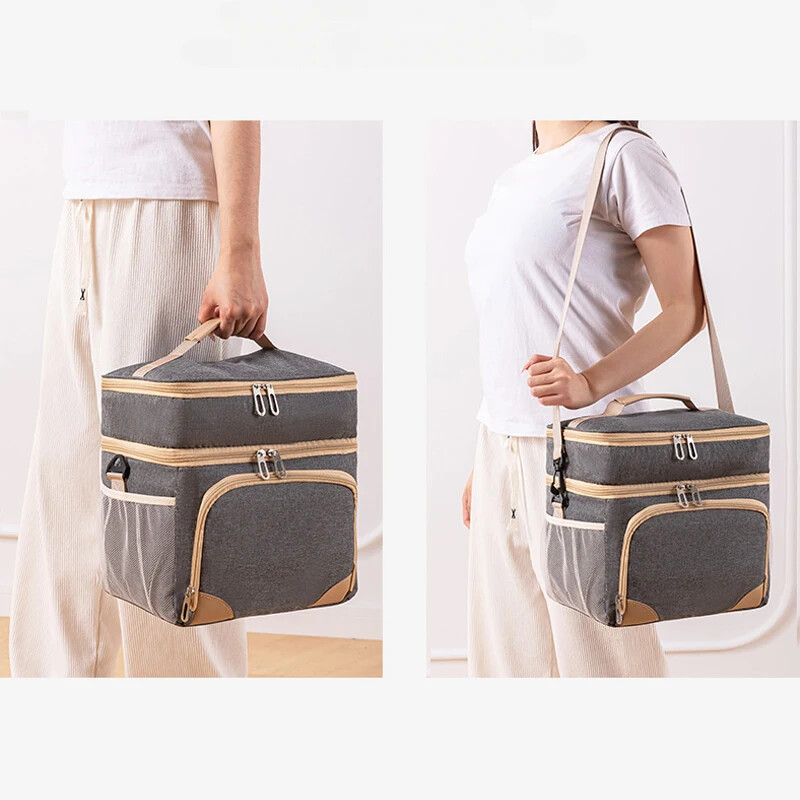 Nova podebljana izolacijska torba za piknik na otvorenom, izolacija za led, dvoslojna vodootporna uredska torba za ručak