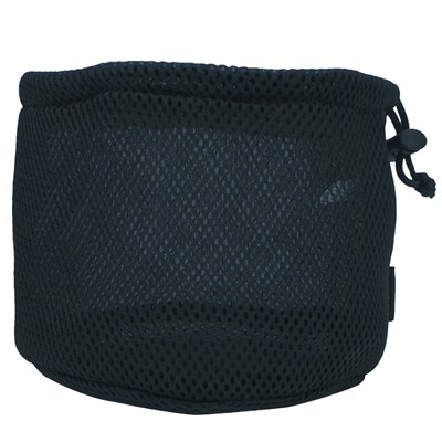 652D Čierna nylonová sieťovaná taška, cestovné vrecia so sťahovacou šnúrkou, úložná taška na hrnce, kempingový riad, organizéry na riad.