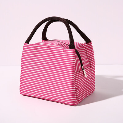 Prugasta torba za ručak za žene Izotermalna torba Zapakirana hrana Termo torbice Termo torbica Dječja torba za ručak Torba za hladnjak