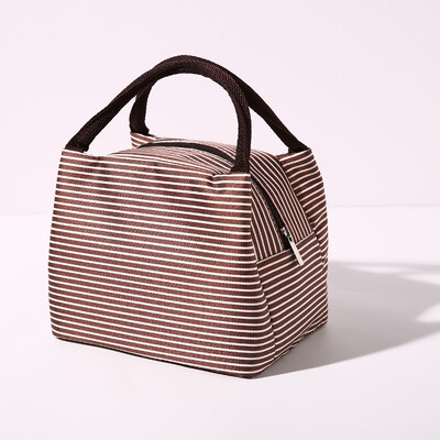 Prugasta torba za ručak za žene Izotermalna torba Zapakirana hrana Termo torbice Termo torbica Dječja torba za ručak Torba za hladnjak