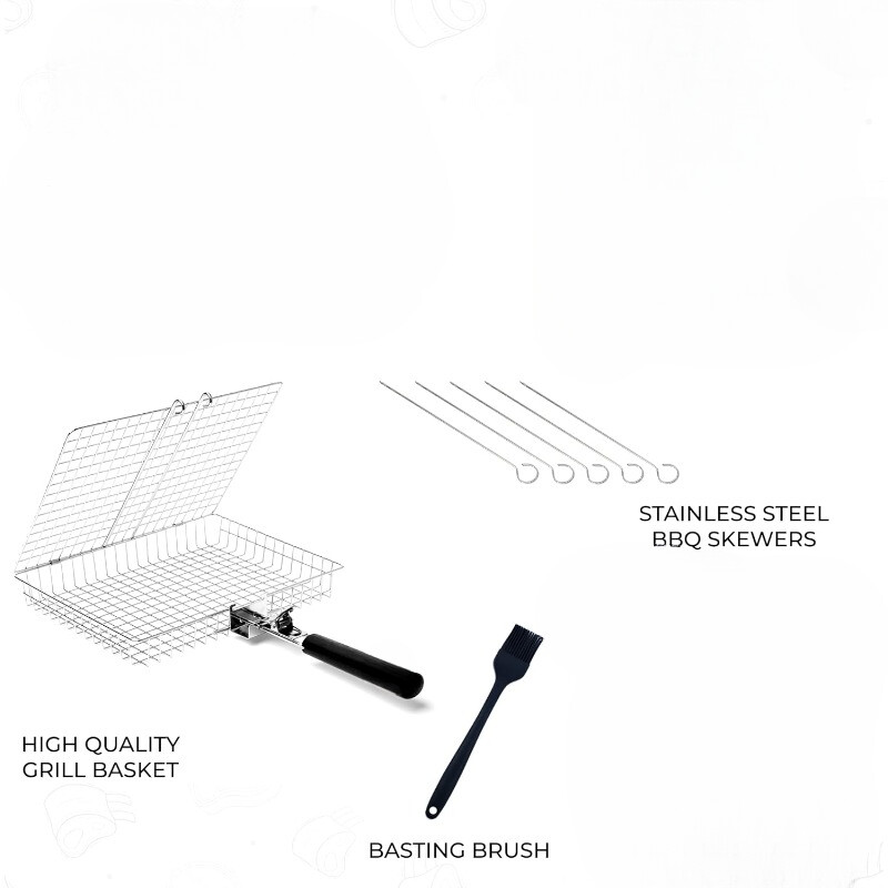 Prijenosna drška za roštilj, red od nehrđajućeg čelika, ploča za roštilj, riba, povrće i škampi, mreža za roštilj, alati za kuhanje na otvorenom