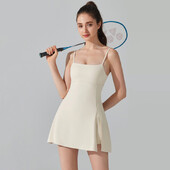 Teniska haljina Žensko sportsko odijelo bez rukava Tanko trčanje na otvorenom Fitnes kratke hlače Trenirke za golf Badminton Podstavljene suknje za jogu