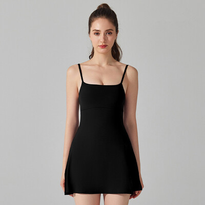 Teniska haljina Žensko sportsko odijelo bez rukava Tanko trčanje na otvorenom Fitnes kratke hlače Trenirke za golf Badminton Podstavljene suknje za jogu