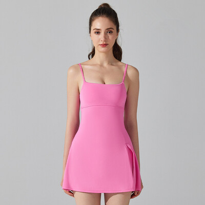 Teniska haljina Žensko sportsko odijelo bez rukava Tanko trčanje na otvorenom Fitnes kratke hlače Trenirke za golf Badminton Podstavljene suknje za jogu