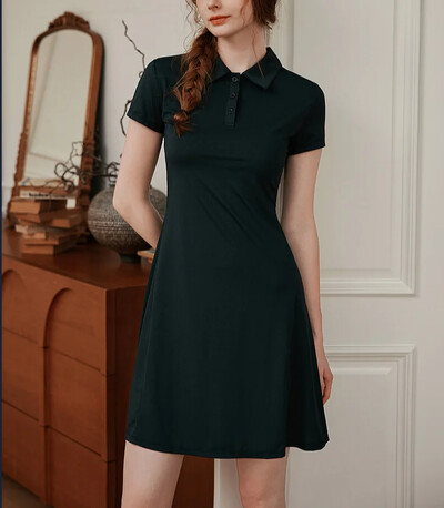 Ženske teniske haljine kratkih rukava, tanka sportska odjeća za fitness Ženska prozračna haljina za golf za trčanje na otvorenom Vestidos Deportivos