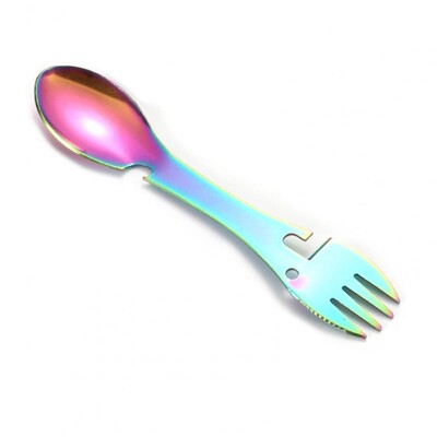 Πιρούνι για πικνίκ Πιρούνι Πιρούνι Σετ κουτάλι Πολυλειτουργικό από ανοξείδωτο ατσάλι Spork με ανοιχτήρι μπουκαλιών για υπαίθριο πικνίκ για σακίδιο