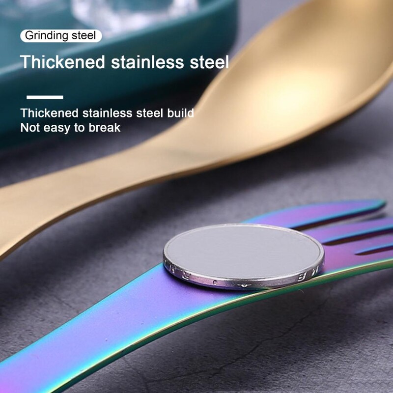 Πιρούνι για πικνίκ Πιρούνι Πιρούνι Σετ κουτάλι Πολυλειτουργικό από ανοξείδωτο ατσάλι Spork με ανοιχτήρι μπουκαλιών για υπαίθριο πικνίκ για σακίδιο