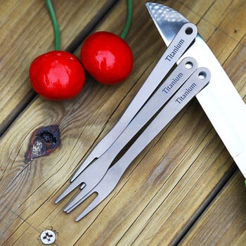 3 ΤΕΜ. Οδοντογλυφίδα τιτανίου Fruit Fork Self EDC Gadget για άνδρα γυναίκα Υπαίθριο Κάμπινγκ Κυνήγι Ταξιδιωτικά Σκεύη πικνίκ Ta8151