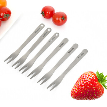 3 ΤΕΜ. Οδοντογλυφίδα τιτανίου Fruit Fork Self EDC Gadget για άνδρα γυναίκα Υπαίθριο Κάμπινγκ Κυνήγι Ταξιδιωτικά Σκεύη πικνίκ Ta8151