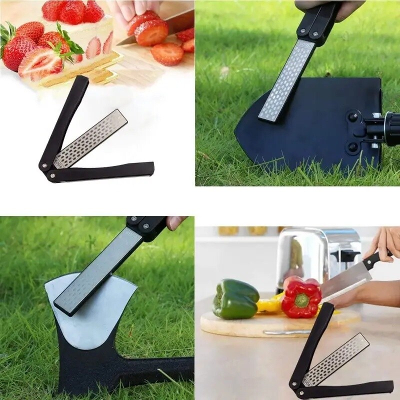 Brúska na vreckové nože Obojstranná skladacia vrecková brúska Diamantový brúsny kameň na nože Kuchynské náradie Profesionálny brúsny kameň