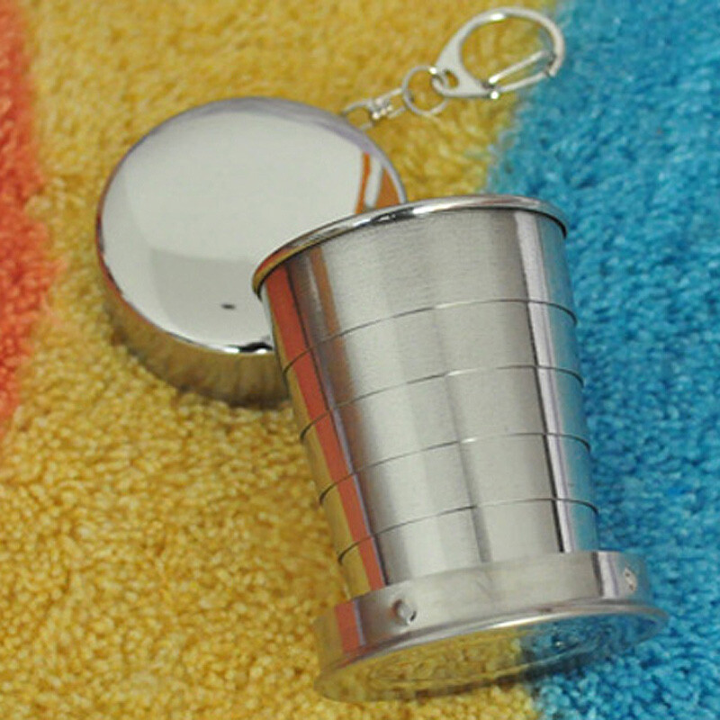 Prijenosne čaše za putovanja na otvorenom Sklopiva čaša za vodu od nehrđajućeg čelika otporna na toplinu Izdržljiva čaša za vanjska putovanja za kampiranje planinarenje piknik roštilj