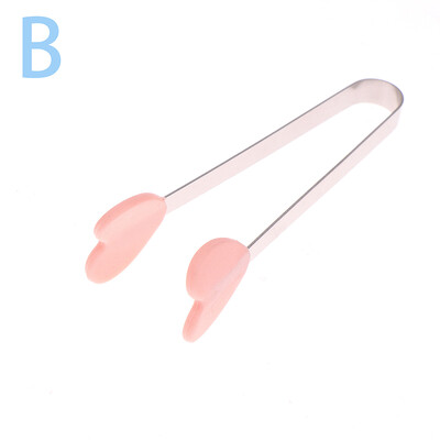 Mini silikonske kopče za hranu Ručka od nehrđajućeg čelika za dlan od nehrđajućeg čelika Prekrasne grickalice protiv klizanja Pinceta Nije prljavi ručni alat