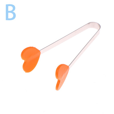 Mini silikonske kopče za hranu Ručka od nehrđajućeg čelika za dlan od nehrđajućeg čelika Prekrasne grickalice protiv klizanja Pinceta Nije prljavi ručni alat