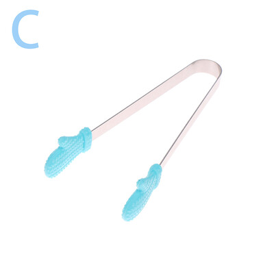 Mini silikonske kopče za hranu Ručka od nehrđajućeg čelika za dlan od nehrđajućeg čelika Prekrasne grickalice protiv klizanja Pinceta Nije prljavi ručni alat