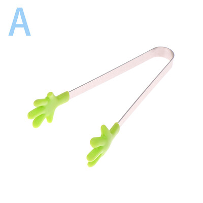 Mini silikonske kopče za hranu Ručka od nehrđajućeg čelika za dlan od nehrđajućeg čelika Prekrasne grickalice protiv klizanja Pinceta Nije prljavi ručni alat