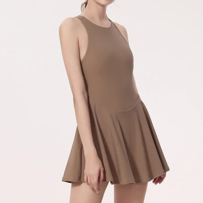 Nova golf teniska haljina Sve-u-jednom odijelo za jogu Ženske sportove na otvorenom Fitness Bez rukava Brzo sušeće Prekrasne haljine za vježbanje leđa