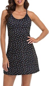 Tenisa kleita ar šortiem kabatā Sieviešu vasaras treniņš golfa apģērbs Badmintons bez piedurknēm Sportiskas kleitas Jogas sporta apģērbi Fitness