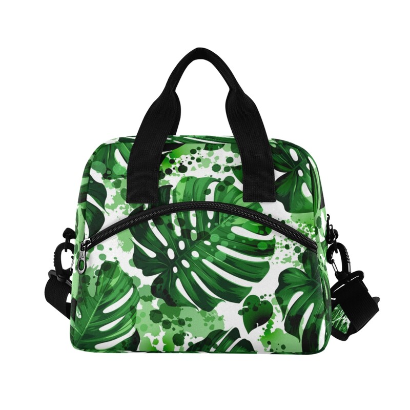 Modna torba za ručak Višebojne rashladne torbe s printom tropskog palminog lišća Ženska ručna kutija Termalna kutija za doručak Prijenosna piknik putovanja