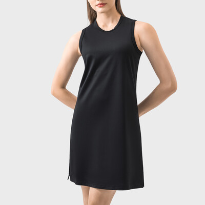 Ženska sportska haljina s okruglim ovratnikom bez rukava ravna H udobna hladna ljetna aktivna tjelovježba tenis golf duge suknje