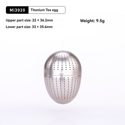 Keith Pure Titanium Tea Egg, ugrađeni filtar za čaj, čajni pješčani sat, filtar od čistog titana, prijenosni, lagani i kompaktni Mi3920
