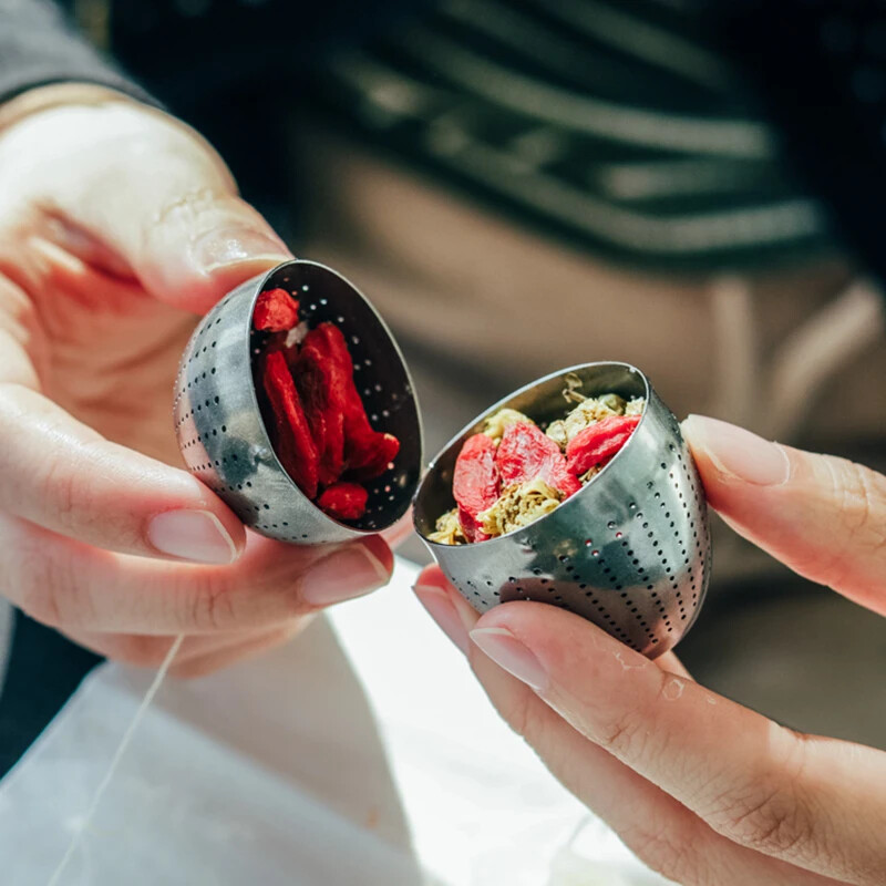 Keith Pure Titanium Tea Egg, ugrađeni filtar za čaj, čajni pješčani sat, filtar od čistog titana, prijenosni, lagani i kompaktni Mi3920