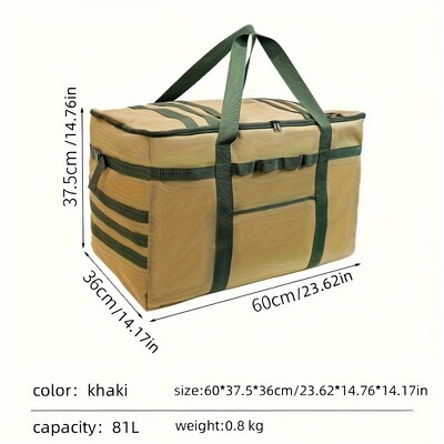 53/81L Vonkajšia multifunkčná úložná taška, veľkokapacitný cestovný a kempingový piknikový stan, spací vak, nepremokavá prenosná taška