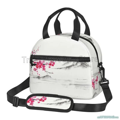 Izolirane torbe za ručak u obliku japanske sakure u obliku cvjetova trešnje za žene, djevojke Termalni hladnjak Bento kutija za posao, školski piknik