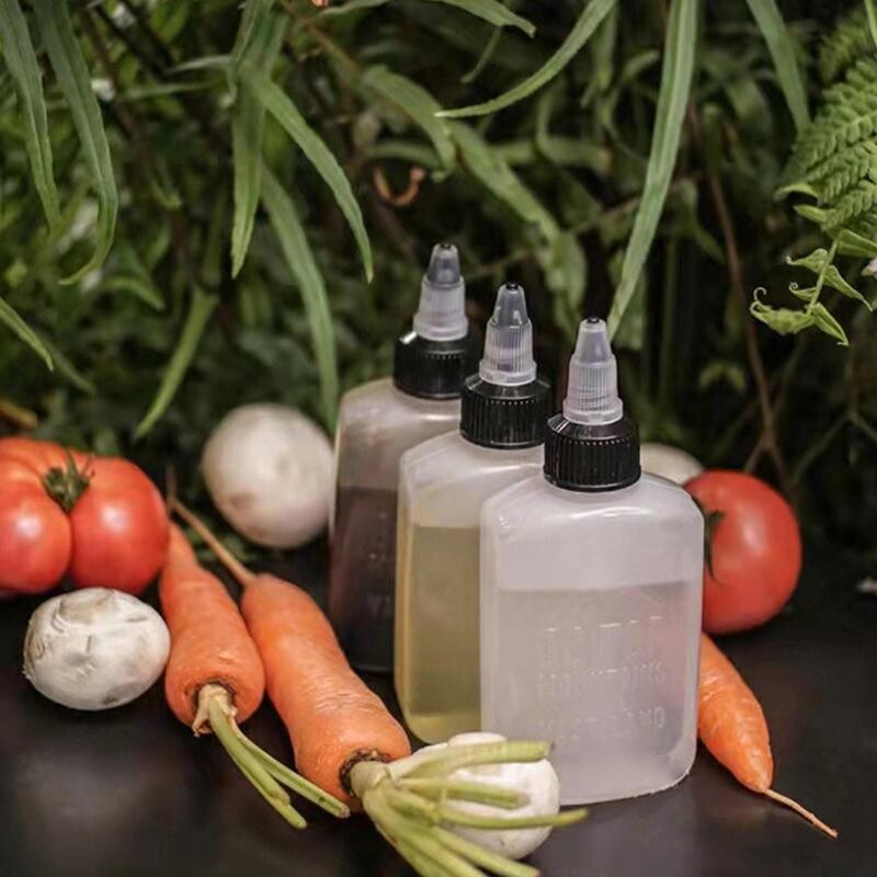 Āra eļļas pudele Pārnēsājama aizzīmogota garšvielu pudele bārbekjū kempings, necaurlaidīgs, hermētisks garšvielu trauks, dozatora piederumi