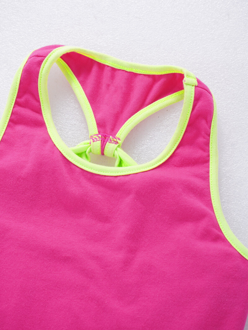 TiaoBug 2tk Lastele Tüdrukute Suvine Spordiülikond Ümarkaelusega varrukateta kleit ja lühikesed püksid Spordiriiete komplekt Jõusaali Tennis Sulgpall