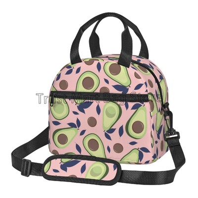 Simpatična izolirana torba za ručak s printom avokada Termalna kutija za ručak za višekratnu upotrebu za žene Muškarci Vodootporna rashladna torba za piknik u školi