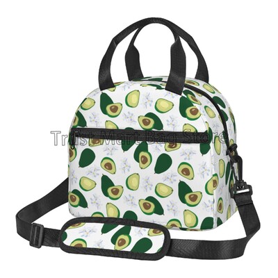 Simpatična izolirana torba za ručak s printom avokada Termalna kutija za ručak za višekratnu upotrebu za žene Muškarci Vodootporna rashladna torba za piknik u školi