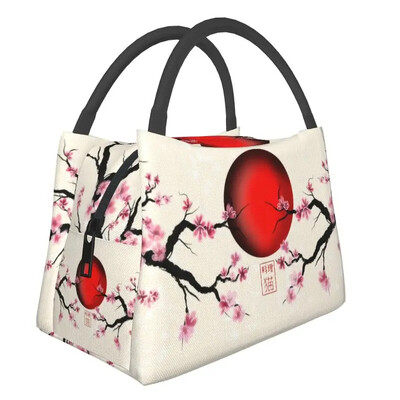 Τσάντα για μεσημεριανό γεύμα με μόνωση Cherry Blossom για γυναίκες Sakura Cherry Blossom Cherry Φορητό θερμικό ψυγείο τροφίμων Κουτί μεσημεριανού γεύματος Ταξίδι