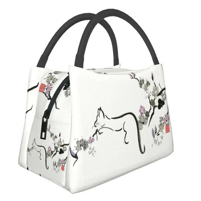 Τσάντα για μεσημεριανό γεύμα με μόνωση Cherry Blossom για γυναίκες Sakura Cherry Blossom Cherry Φορητό θερμικό ψυγείο τροφίμων Κουτί μεσημεριανού γεύματος Ταξίδι