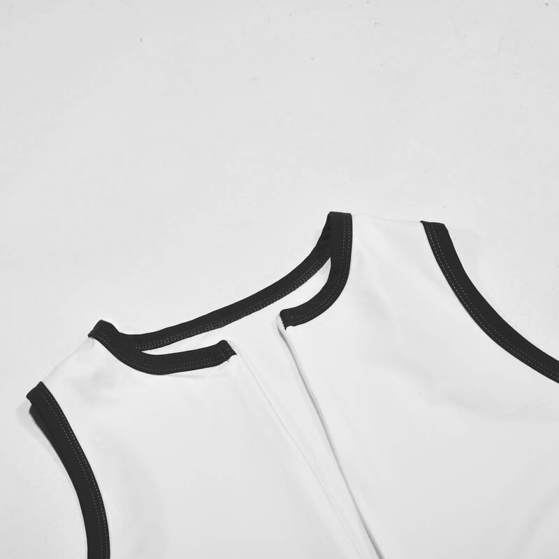 Hansber naiste õhukesed varrukateta treening tennisekleit võidusõitja selja tõmblukk sportlik treening Spordikleit Suvised rõivad, püksid